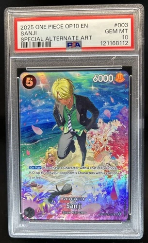 2025 One Piece Royal Blood OP10 Sanji Special Alternate Art #ST14-003 PSA 10