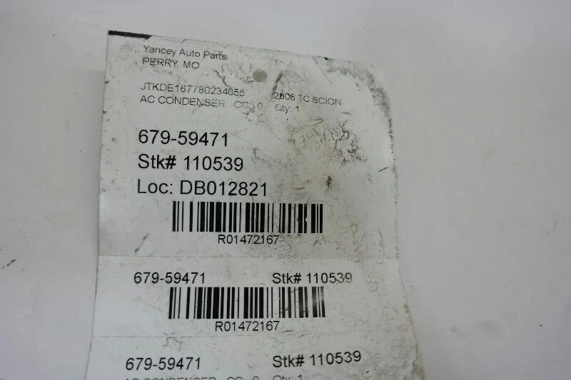 2005-10 SCION TC 2.4L AC Condenser   - Image 4 of 4