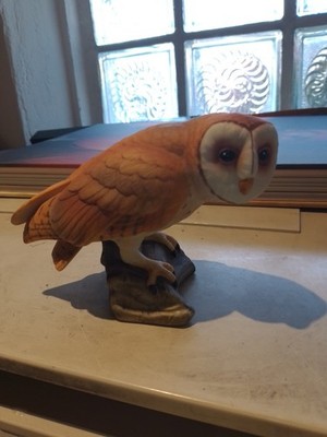 BARN OWL / SCHLEIEREULE, Goebel, Eule, U, Netzsch, 8 x 13 cm, Vogel