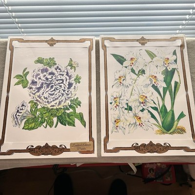 Esprit de Fleurs Limited Edition Floral Flower Art Prints 1997 New Sealed