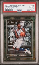 2021 Panini One And One #160 Tracy Mcgrady Black Prizm 1/1 PSA 8 NM-MT