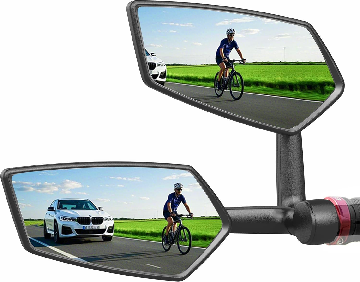 Bike Mirror 360&deg; Adjustable, Wide Angle Rearview Mirror for Bicycle, E-Bike, MTB