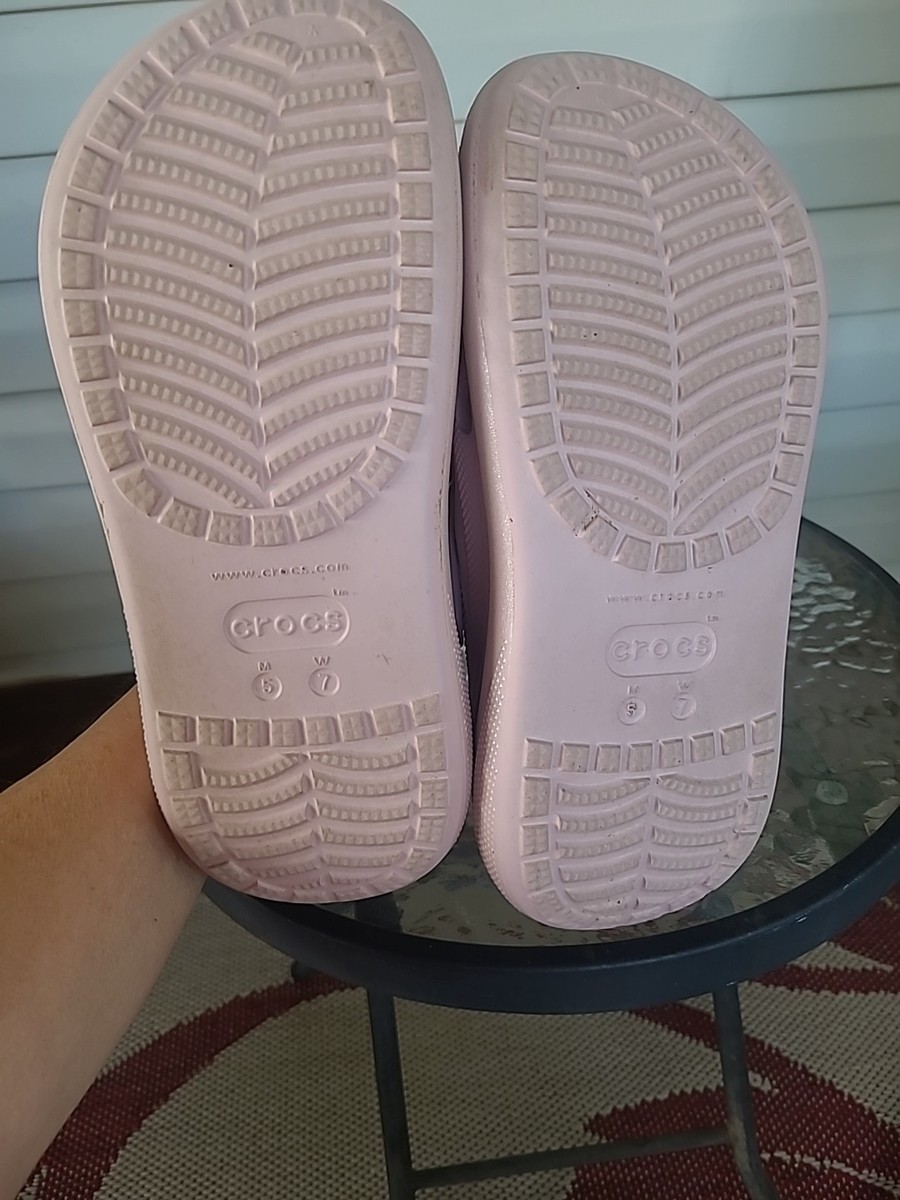 Crocs Classic Platform Crush Shimmer Clog Pink Size M5 W7