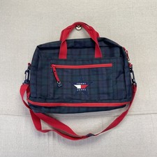 Vintage Tommy Hilfiger Jeans Duffle Bag Plaid Satchel Y2k Tote