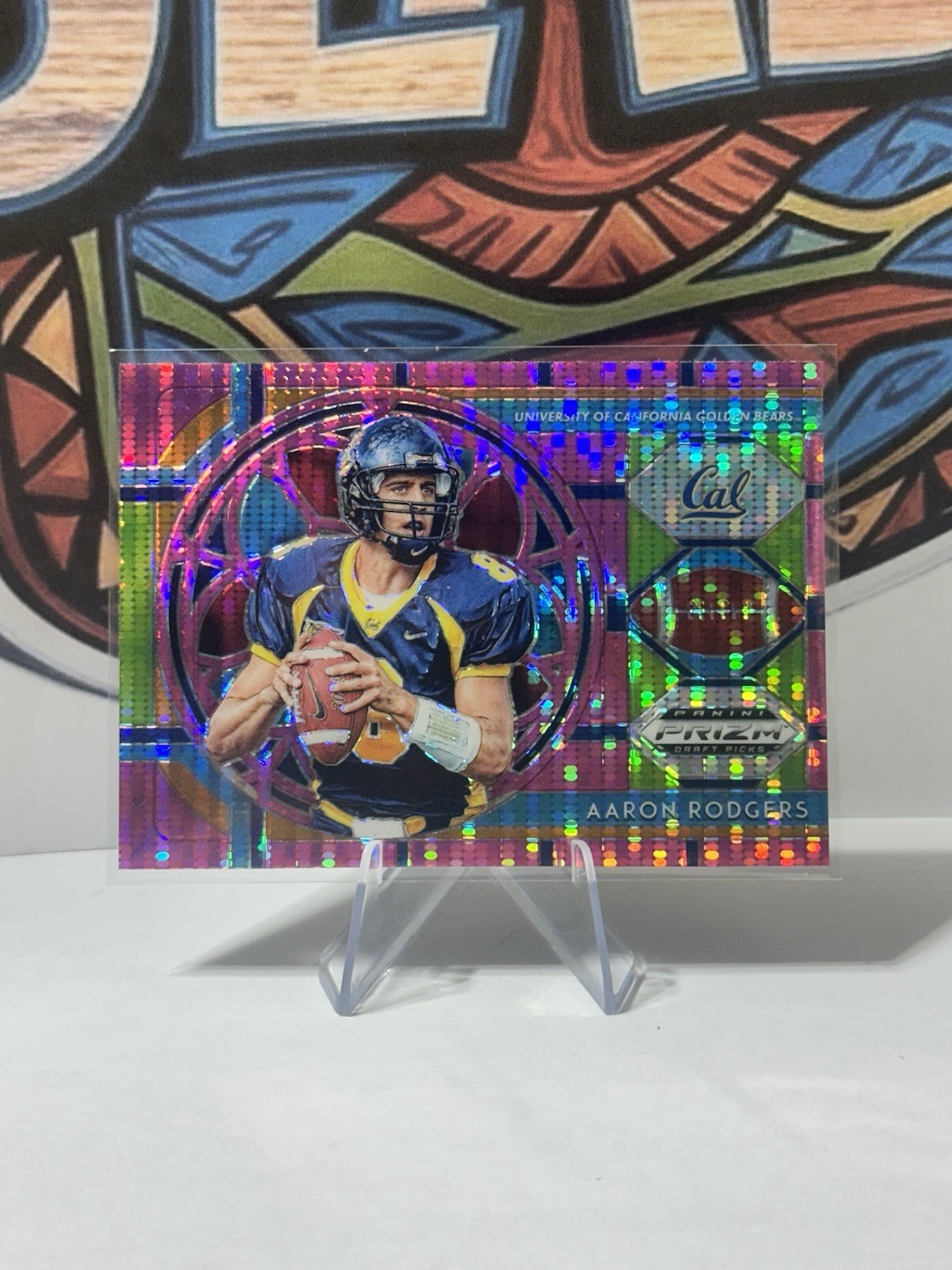 2019 Prizm - Aaron Rodgers Pink Stained Glass