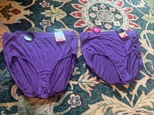 Vintage BALI Panties Briefs DFSBF1 Size 9 PURPLE VISTA New - 2 Pairs -So Soft 