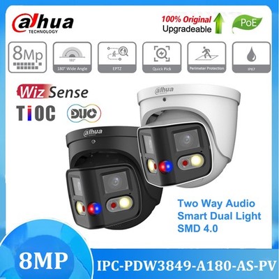 Dahua IPC-PDW3849-A180-AS-PV 8MP Panoramic TiOC Mic Speaker PoE SMD4.0 IP Camera