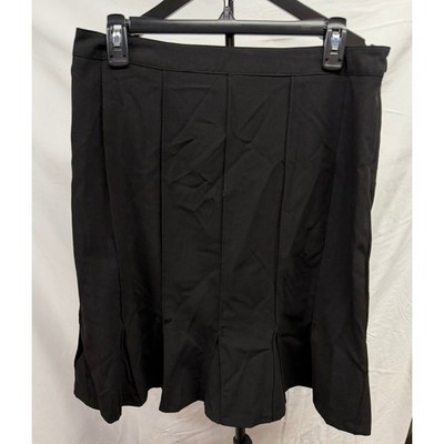 Sandro Studio Women's Classic Black Business Contemporary Flared Tulip Skirt 10