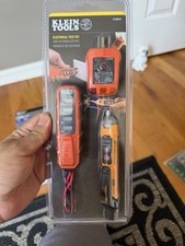 Kit de prueba eléctrica Klein Tools ET45KIT3 con toma de corriente, probadores de voltaje y NCVT