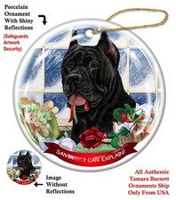 Cane Corso Santa...I Can Explain Holiday Ornament