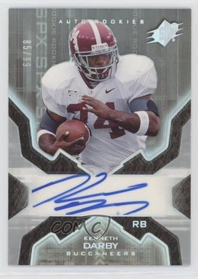 2007 SPx Rookies Silver Holofoil 85/99 Kenneth Darby #175 Rookie Auto RC 0f8