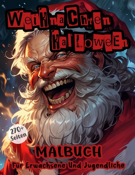 Malbuch Weihnachten Halloween FüR Erwachsene, Entspannende Malvorlagen-image