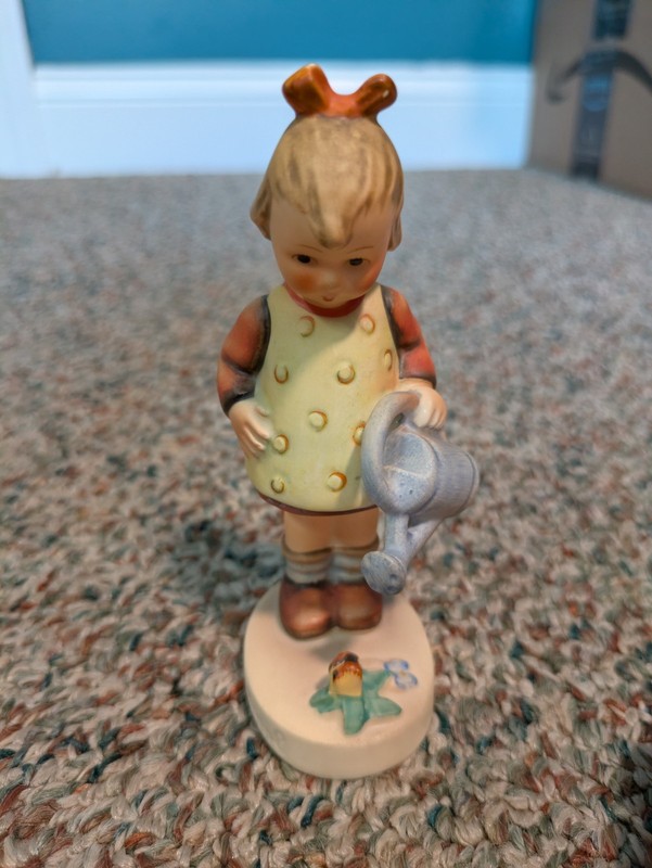 Vintage Goebel Hummel "Little Gardener" #74 Girl with watering can Figurine 4.5"