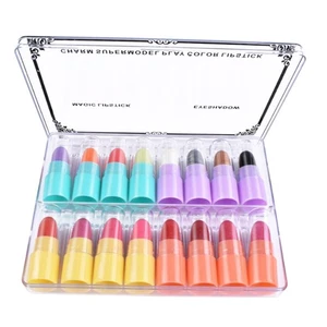 16 Trousse de maquillage Pcs/Set Travel Mini Taille Mini Kit de maquillage facile à colorer sur le trajet