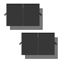 2 PCS Rear Side Window Sunshade, Sunscreen Heat Insulation 2 PCS, Black 31