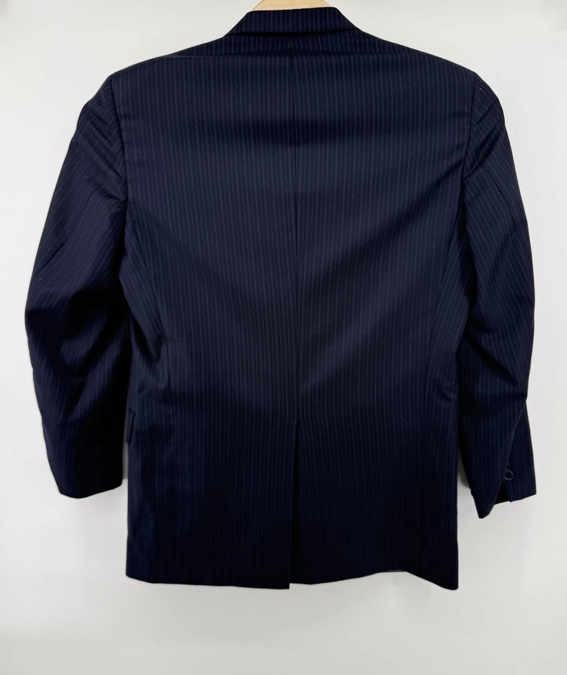 Daniel Cremieux Loro Piana Suit Navy Blue Pinstripe 40L 34x32 Wool Union Made - Image 3 of 4
