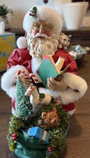 Possible Dreams Clothtique A Purry Friend Santa Christmas Figurine Decoration