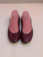Tieks Women's 9 Burgundy Maroon Leather Slip On Round Toe Ballet Flats
