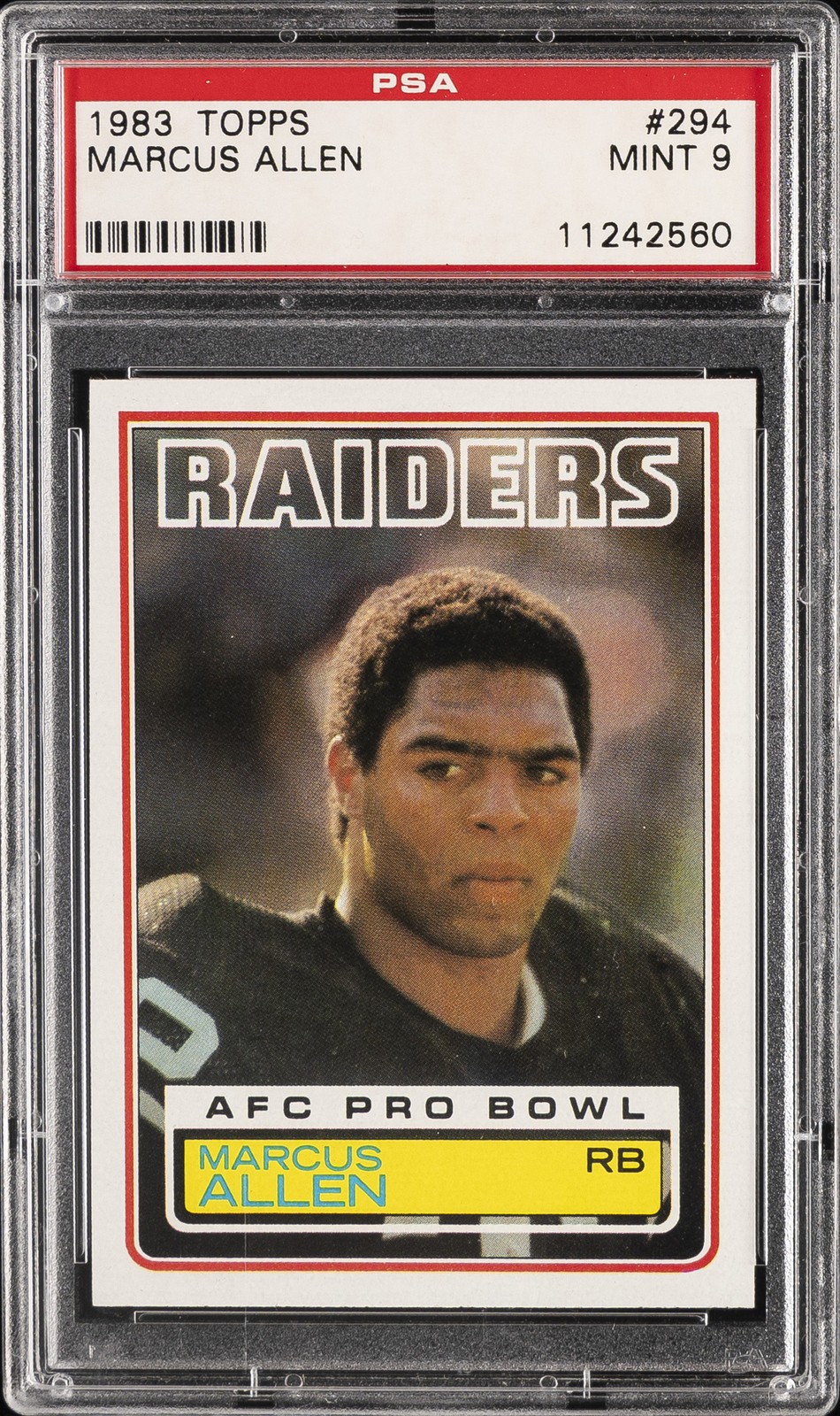 1983 TOPPS #294 MARCUS ALLEN PSA 9