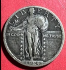 1924S US Standing Liberty SILVER Quarter! "San Francisco" Mint! Very Fine! Coin!