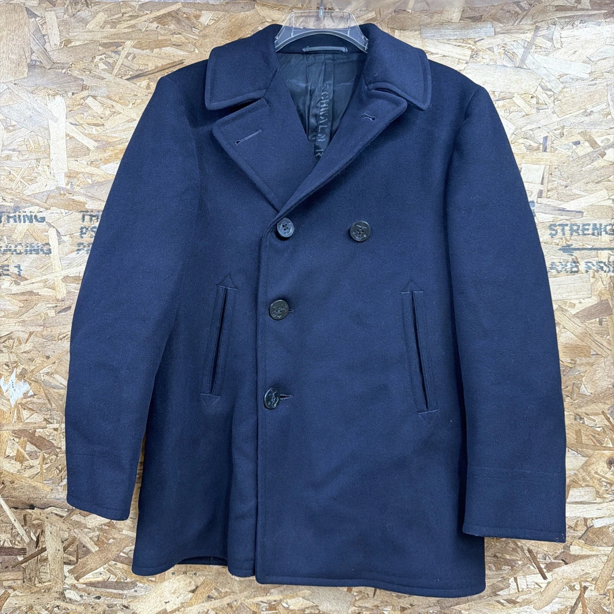Vintage Navy Pea Coat In Men's Coats & Jackets for sale | eBay