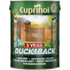 Cuprinol Ducksback 5 Year Waterproof for Sheds & Fences Autumn Gold 5L
