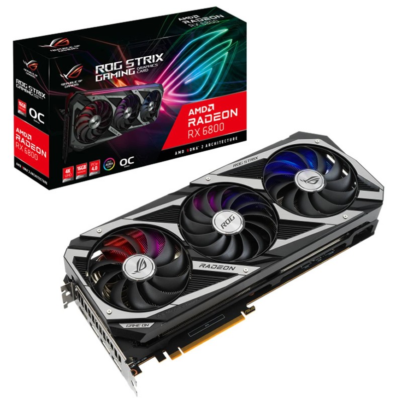 ASUS ROG Strix AMD Radeon RX 6800 16GB OC Edition Graphics Card - Low use