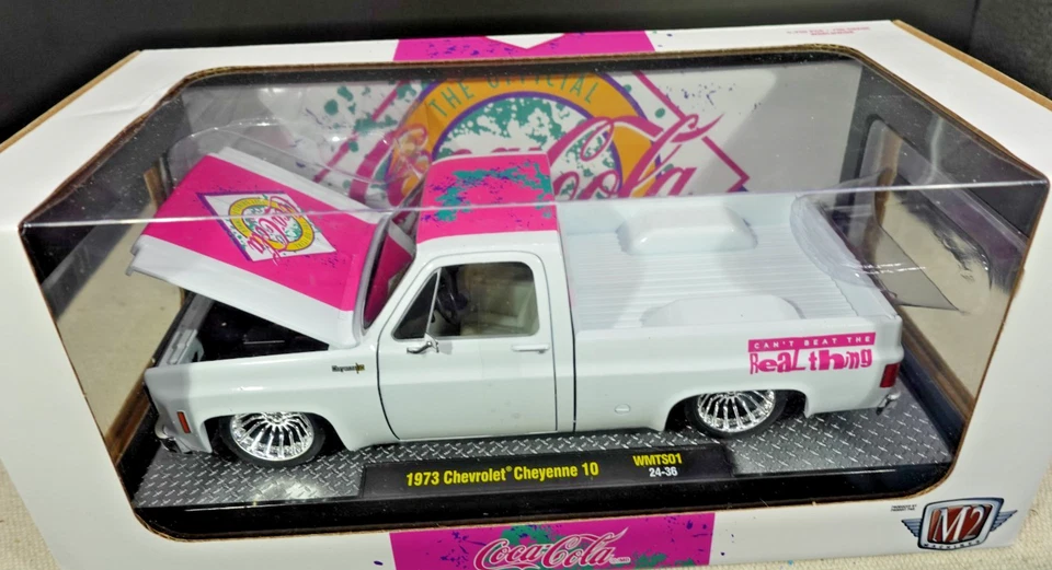M2 Machines Coca-Cola Real Thing 1973 Chevrolet Cheyenne 10 1/24 - Image 2 of 4