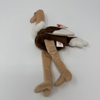 Ty Beanie Babies Stretch the Ostrich Tag errors Red Thread in Toes Korean Market