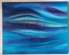 ORIGINAL abstraktes Ölbild mit Struktur auf Keilrahmen  Gemälde Unikat 40X50 cm