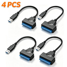2.5" SATA to USB 3.0 Cable Adapter with Type C for HDD SSD Laptop Hard Drive