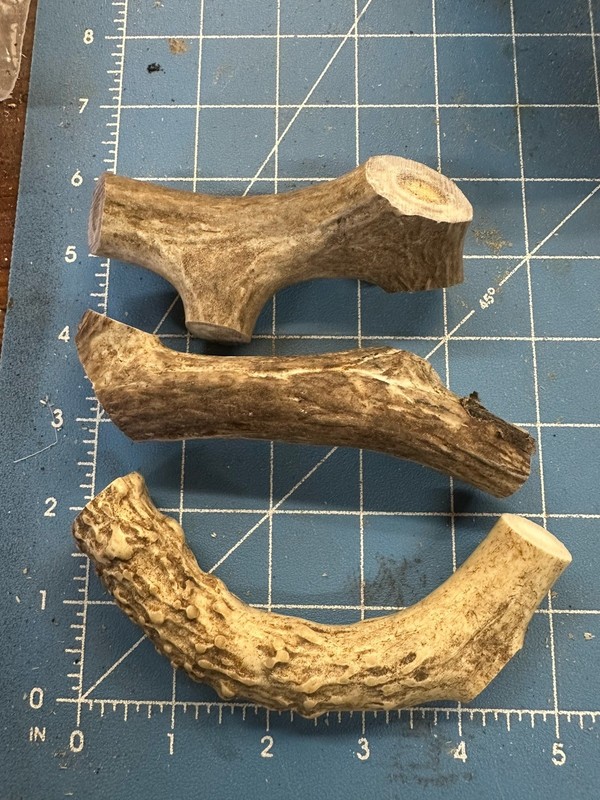 3 Pcs Small Whitetail Deer Antler Dog Chews Crafts LOT 325