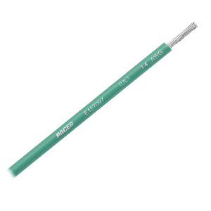Pacer Green 14 AWG Primary Wire - 25' PACER GROUP main:modelnumber /
