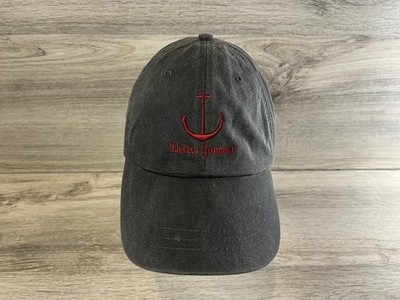 Delta Gamma Anchor Splash 2013 Leather Strapback Hat Cap Gray Embroidered