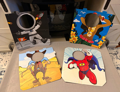 Paladone Lot of 4 Photo Booth Face-in-Hole Board Frames