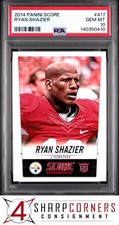 2014 PANINI SCORE #417 RYAN SHAZIER RC STEELERS POP 5 PSA 10