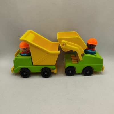Vintage Fisher Price Little People Lift & Load Depot 942 Dump Truck and Loader 