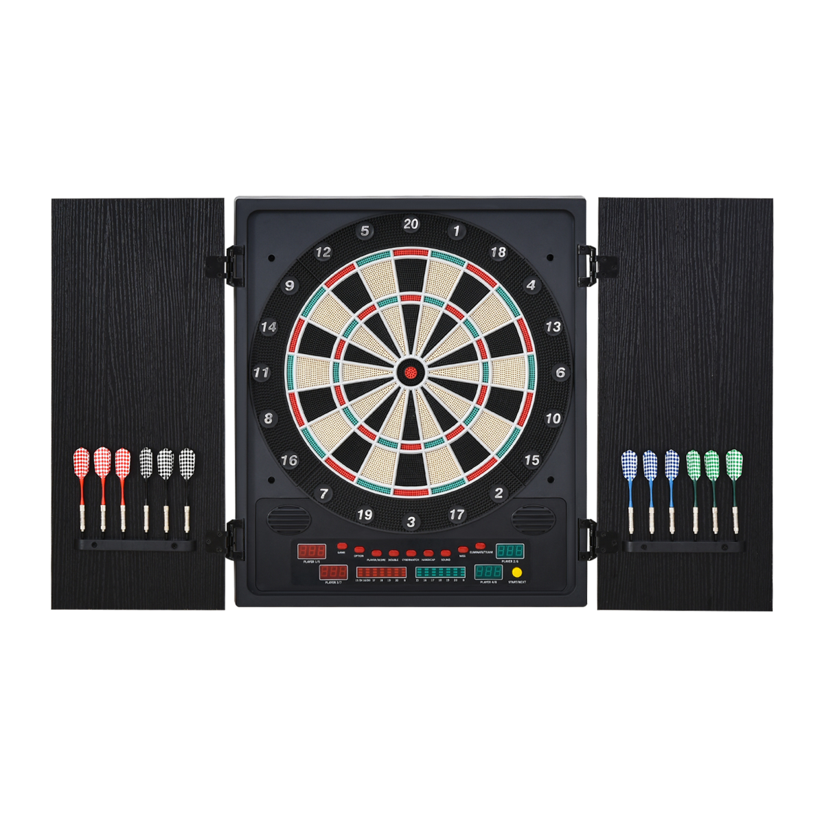 Tommy Toys Electronic Dartboard Cabinet with LED Scoreboard - 12 Darts - Image 2