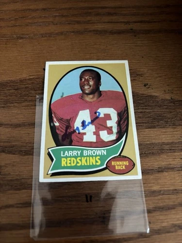 Washington Redskins Larry Brown signed 1970Topps card