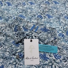 Robert Graham NWT Leif Casual Button Down Shirt Size L Tailored in Blue Floral