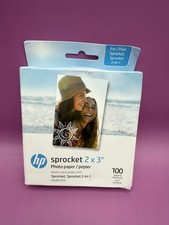 HP Sprocket Zink Photo Paper 2x3" for HP Sprocket Photo Printers, 100 Sheets