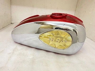 BSA A65 2 Gallon Cherry & Polish Alloy Fuel Petrol Gas Tank 1968-69 US |Fit For