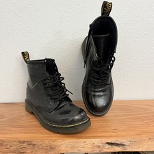 Dr.Martens 1460 Youth men 4/woman 5 Black Cosmic Glitter Patent Leather Boot