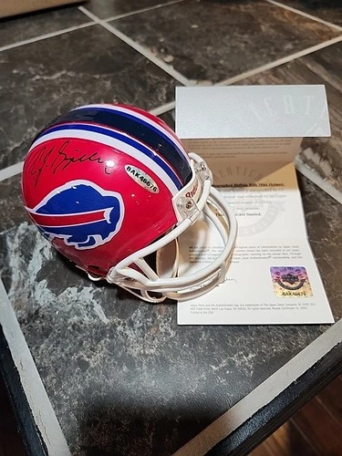C.J Spiller Buffalo Bills Autographed Mini Helmet Upper Deck CoA Hologram No Box