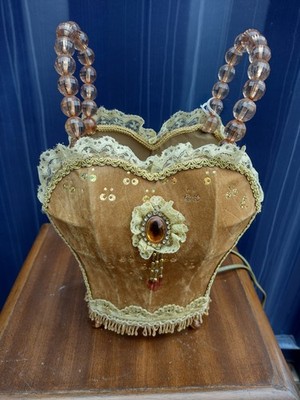 Vintage Stil glamouröse Damen Büste Tischlampe guter gebrauchter Zustand