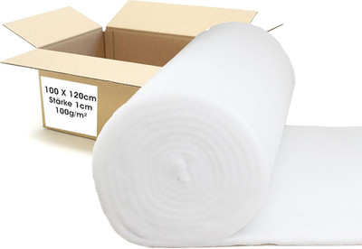 Lederkonzept 1m Polsterwatte Volumenvlies 100g/m², 1,2m breit x 1,00m lang, ca. 