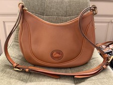 True Vintage Dooney  Bourke All Weather Leather Crossbody Bag Made USA Brown