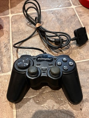 Atomic Play JS-109J Wired Analog Controller For Sony Playstation 2 Tested