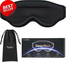 3D Cooling Eye Mask for Men/Women Pressure-Free Light Blocking Adjustable Strap
