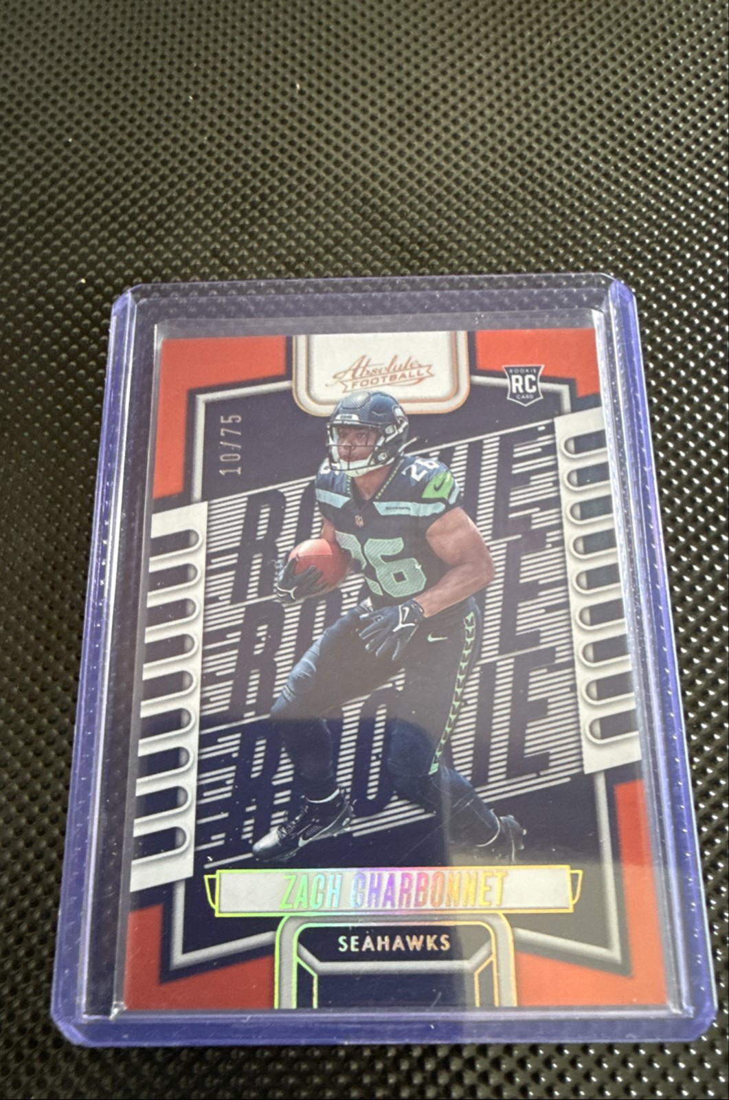 2023 Panini Absolute - Rookies Zach Charbonnet #119 Spectrum Orange /75 (RC)